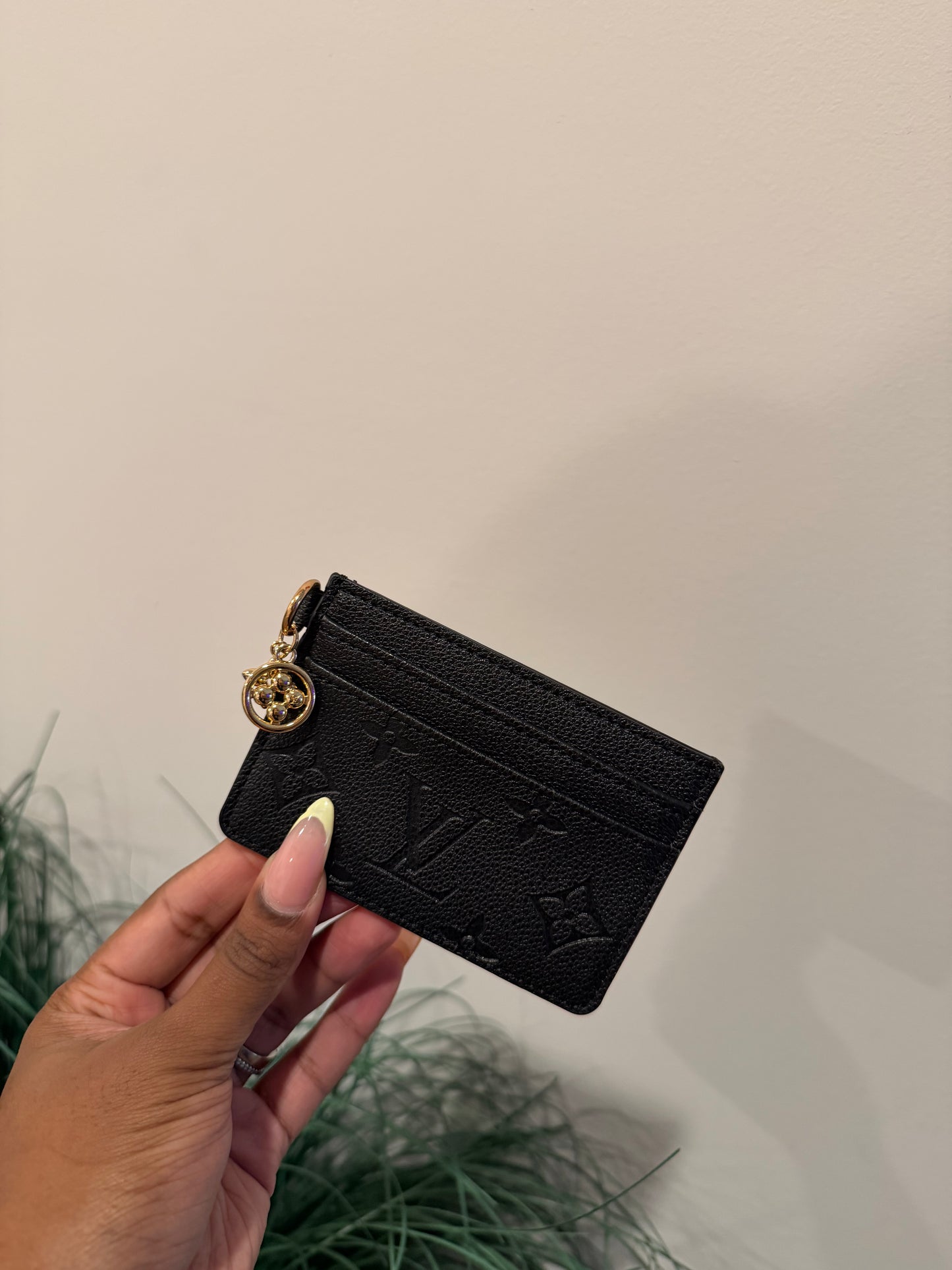 Black Monogram Card Holder