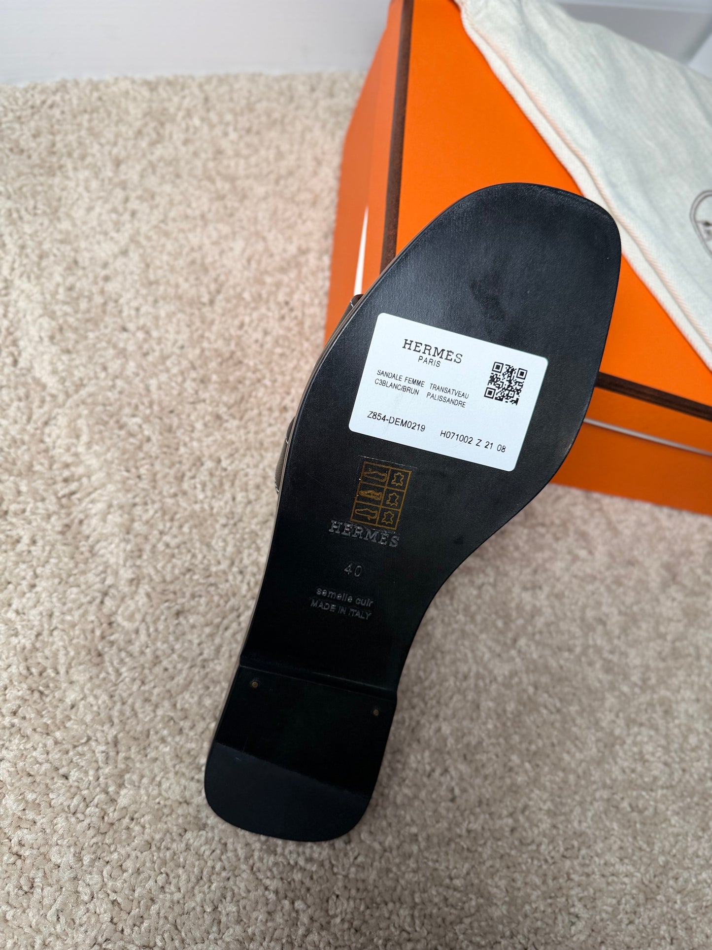 Black H*rmes Sandals