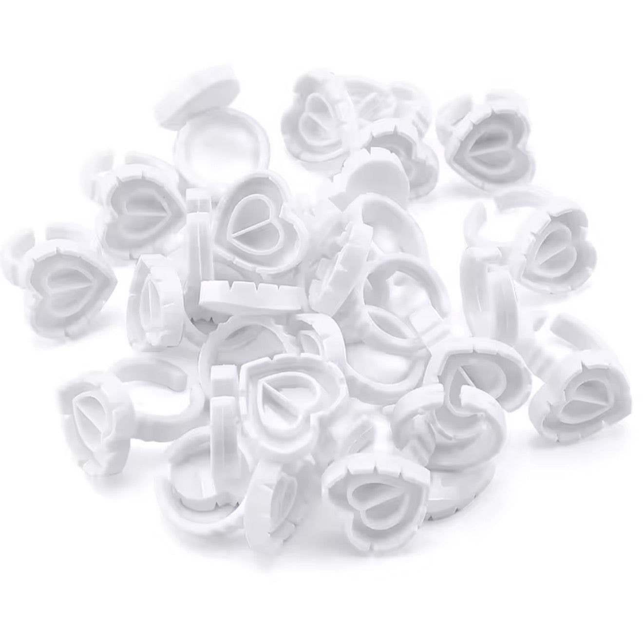 100 Pc White Glue Rings