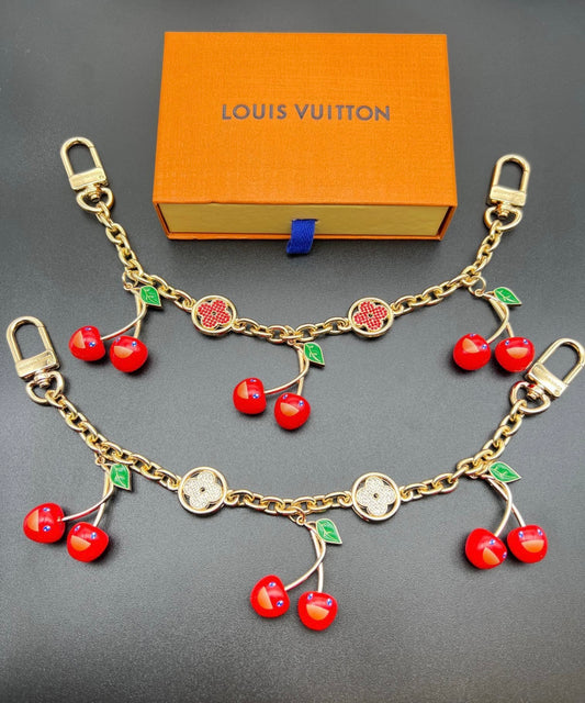 Monogram Cherry Bag Charm