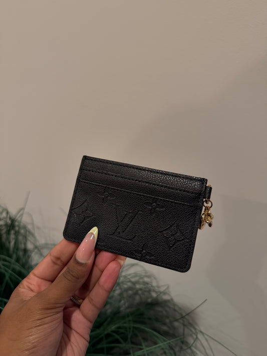 Black Monogram Card Holder